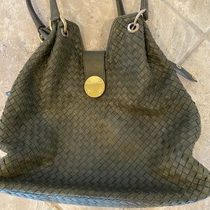 Butter soft woven leather handbag